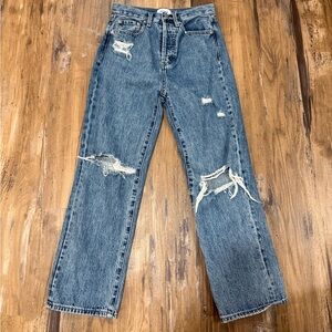 Pistola Classic Blue Distressed Straight Leg Jeans